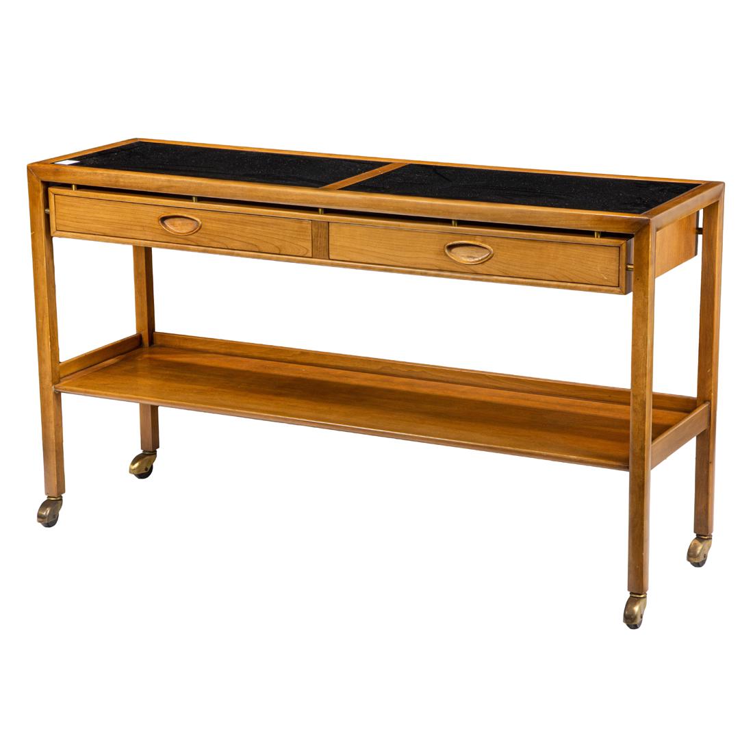 A Michael Taylor for Baker New World two-section display cabinet: A Michael Taylor for Baker New World two-section display cabinet, 71"h x 38"w x 19"d.