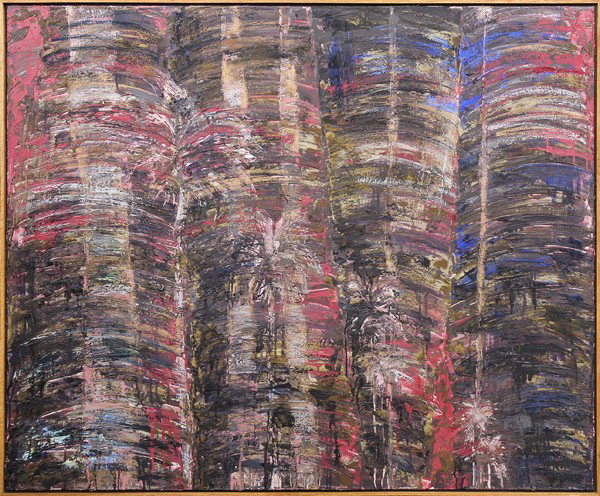 Painting, Thekla Hammond, Remembrance: Framed oil on canvas, ''Past Remembrance,'' 1988, by Thekla Hathaway Hammond (American, 20th century), signed, dated and titled verso, label affixed verso (Collector's Gallery, The Oakland Museum Asso