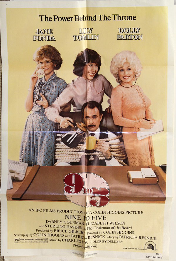 20 Hollywood Movie Posters: (lot of 20) Folded full sheet movie posters, mostly original, mostly from the 1970s and 1980s, including, The Rose, Divine Madness, Best Little Whorehouse in Texas, etc., largest dimensions: 40.5''h x
