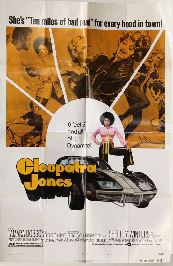 15 Movie Posters, Blaxploitation Genre: (lot of 15) Folded full sheet movie posters, Blaxploitation genre, mostly original, mostly from the 1970s, including, Blacula, The Mack, Cleopatra Jones, Foxy Brown, etc., largest dimensions: 40.5"h x
