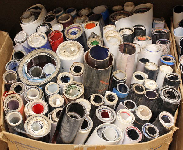 100+ movie posters: (Lot of 100+) Rolled movie posters, comedy, drama, action genres, etc., largest dimension: 40.5''h x 27''w