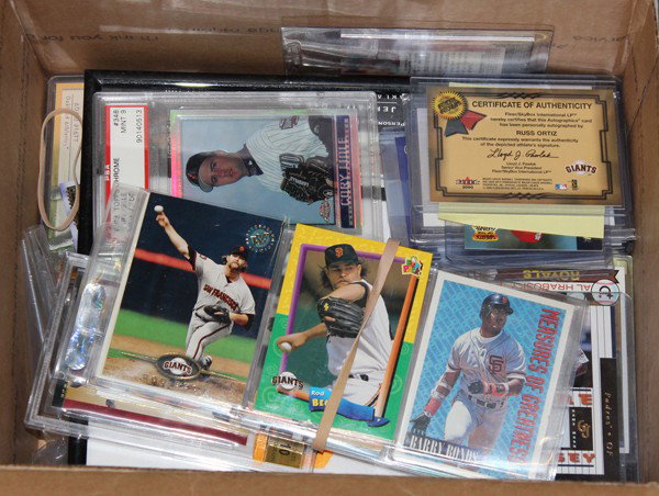 Baseball slabbed sports cards signed: (lot of 30+) Baseball slabbed sports cards, the majority are the Oakland A's, including Jermaine Dye, Kurt Suzuki, Adam Platt, Terrence Long, Miguel Tejada, Dennis Eckersley, some with autographs and 