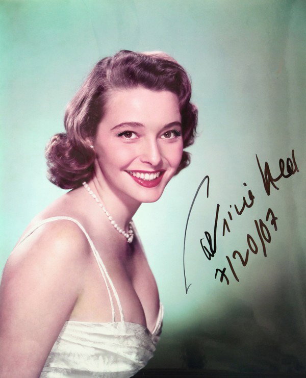 Autographs, film stills and autographs: (Lot of 5) Unframed Hollywood film stills and publicity photographs, including Beverly Garland, Patricia Neal, Anne Francis among others, overall: 8''h x 10''w
