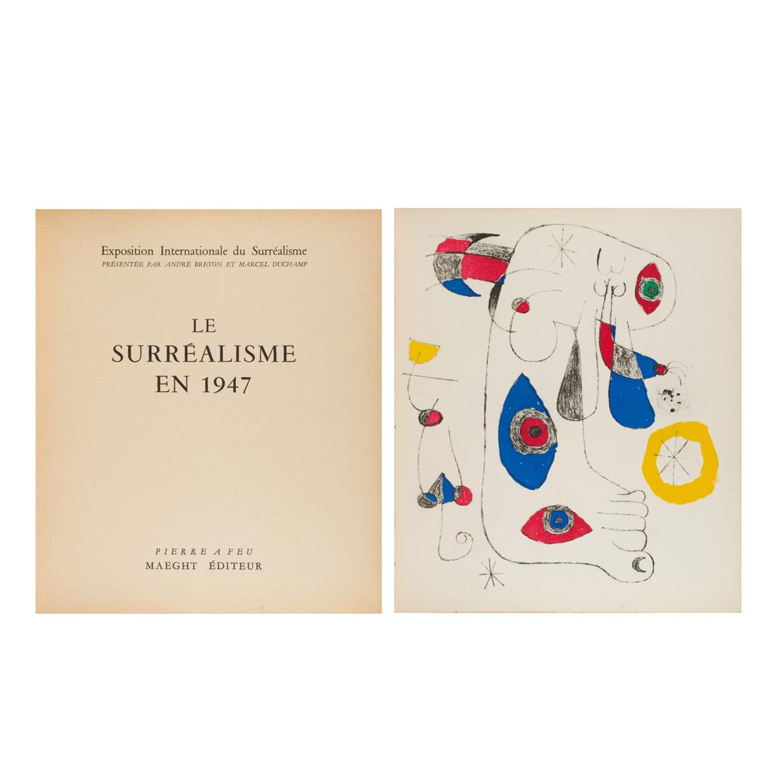 Catalogue, Le Surrealisme en 1947: Marcel Duchamp (French, 1887-1968) and Andre Breton (French, 1896-1966), "Le Surrealisme en 1947," 1947, catalogue with five (5) lithographs in colors by Victor Brauner, Max Ernst, Jacques Herold, Wif