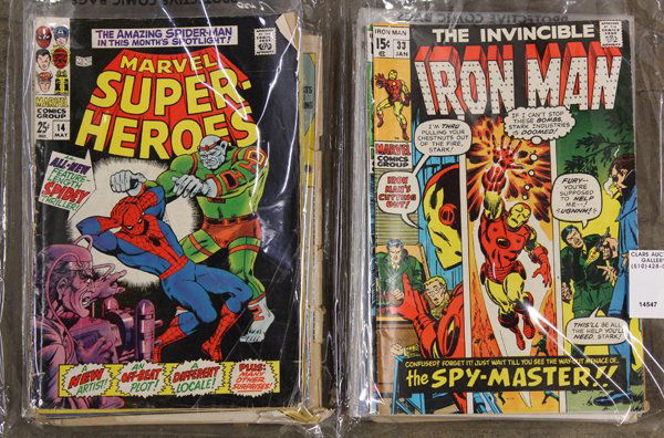 Collection of comic books: Collection of associated 1970 comic books, mainly Marvel, including Marvel Superheroes, Fantastic Four, Submariner, Iron Man, Daredevil, Thor, Avengers, Fantasy Masterpiece; other comics including Sta