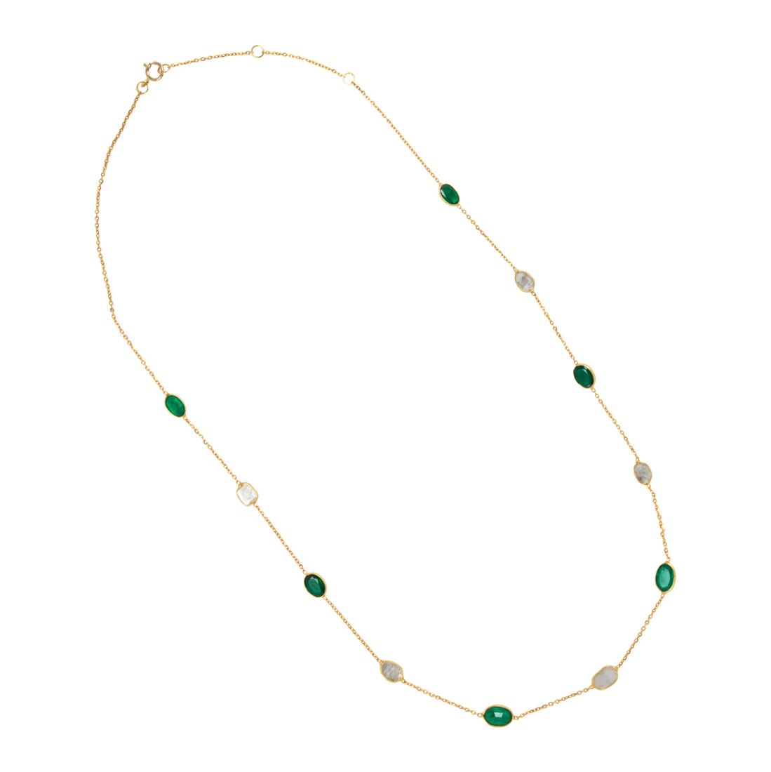 An emerald and diamond necklace (1 of 2)
