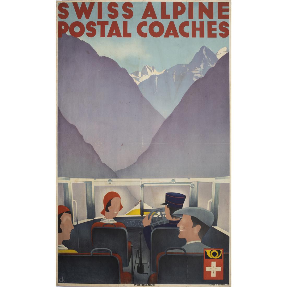 Travel Poster, Swiss Alpine Postal Coaches (1 of 5)