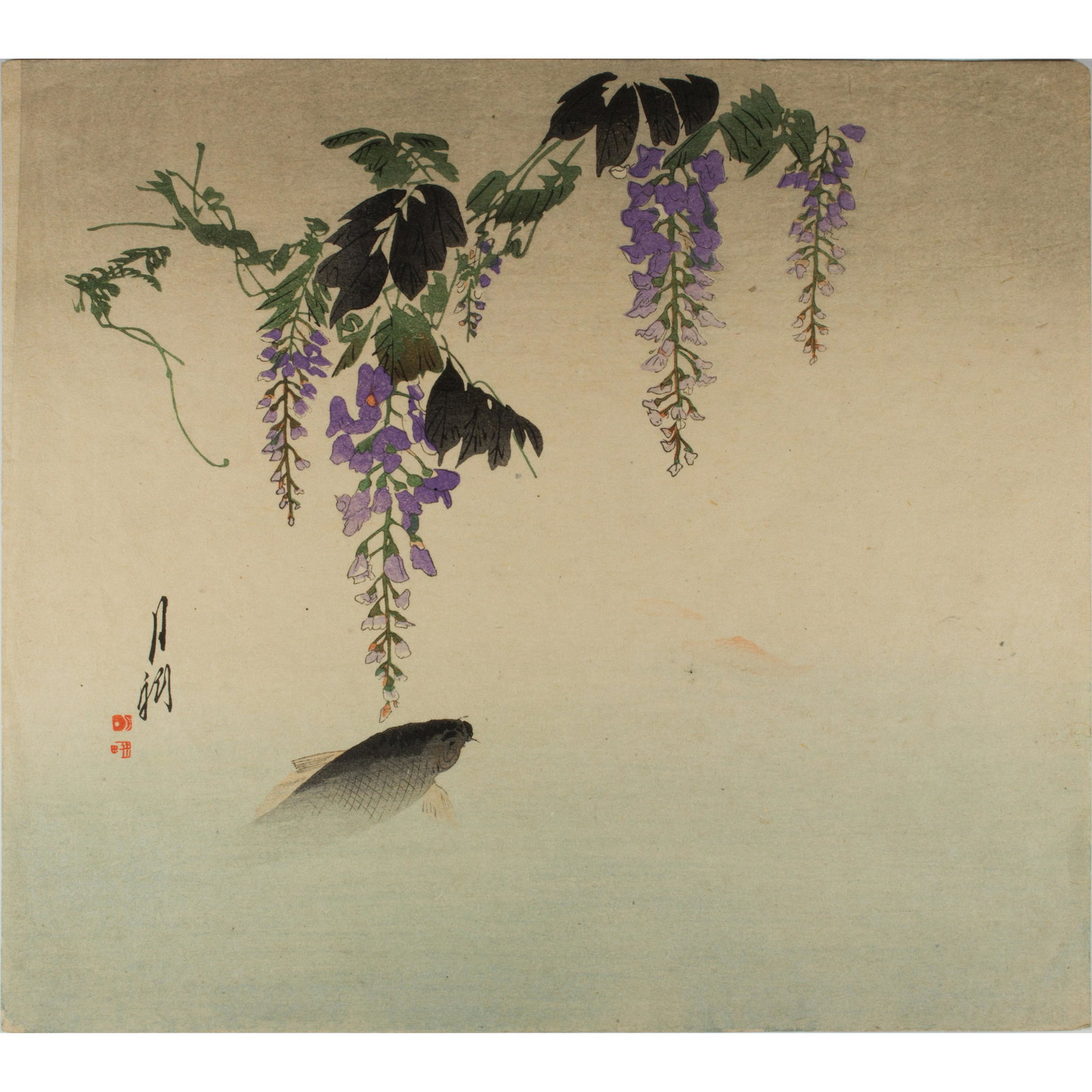 Four Japanese woodblock prints (1 of 12)