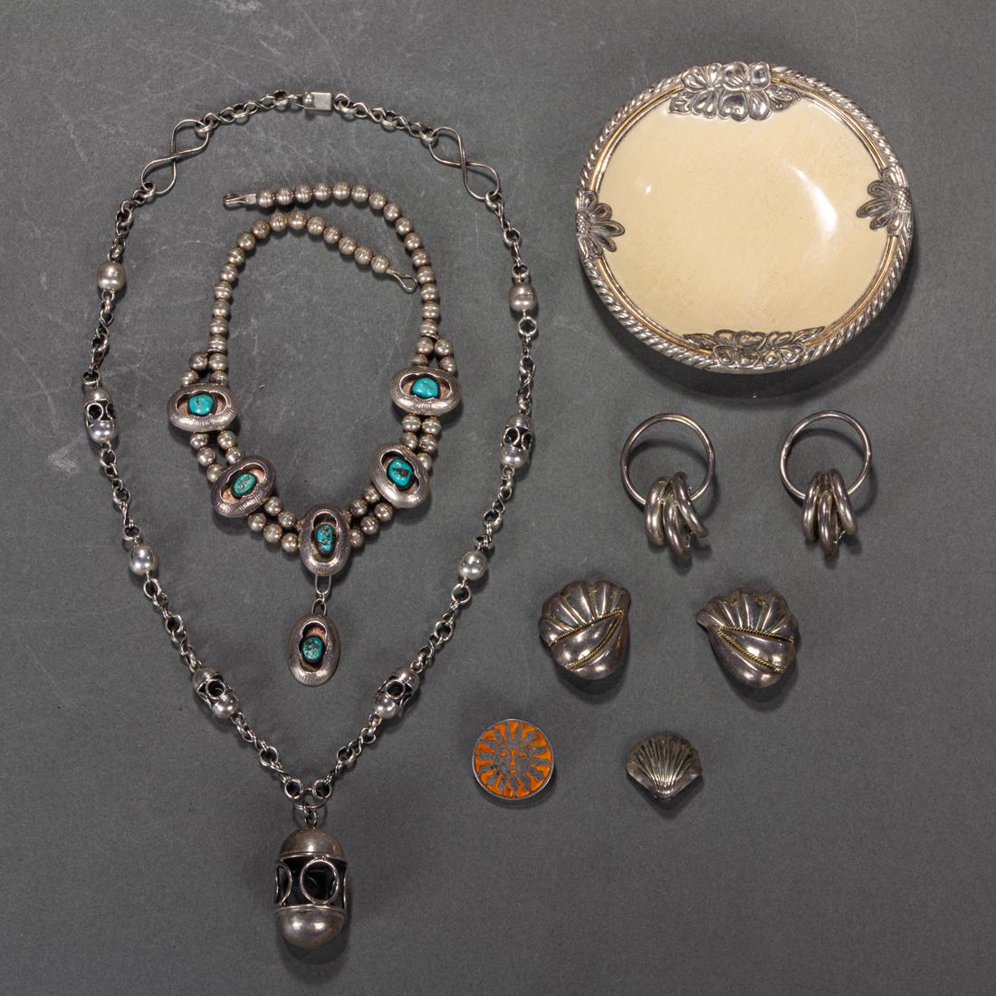 Lot of mostly Mexican sterling silver jewelry (1 of 1)