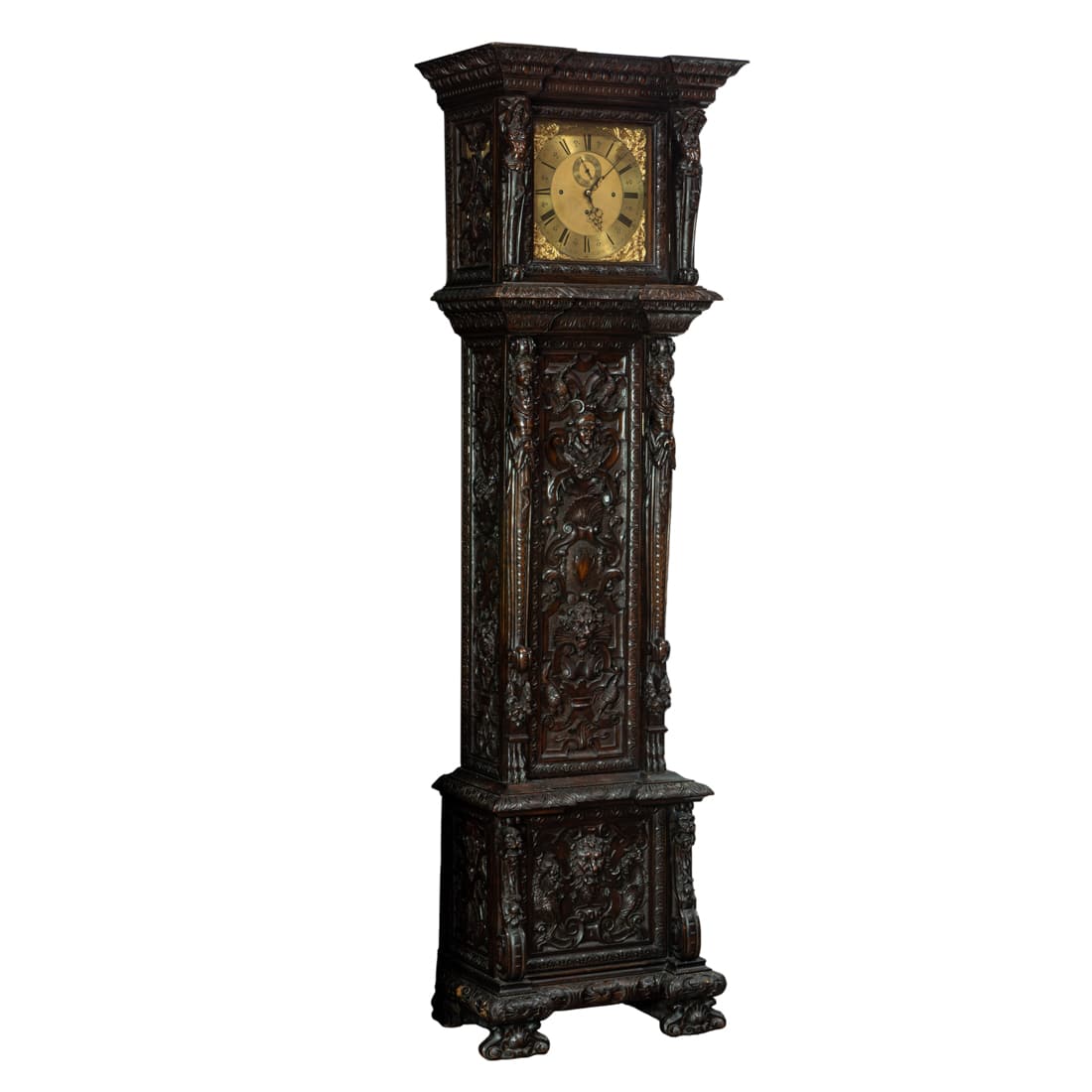 A large continental Renaissance style tall case clock circa 1860 (1 of 2)
