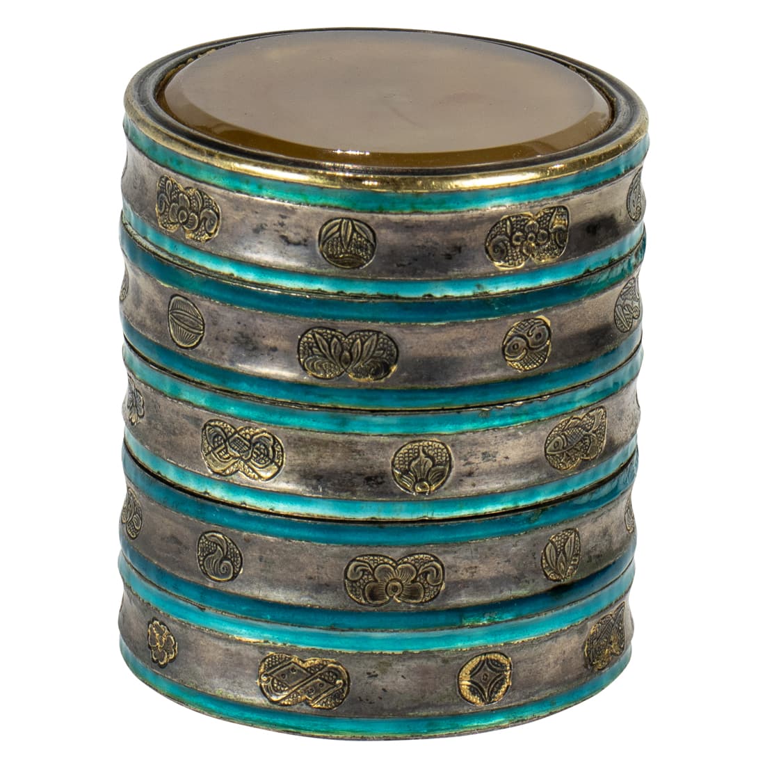 A Chinese silver cosmetic box (1 of 3)