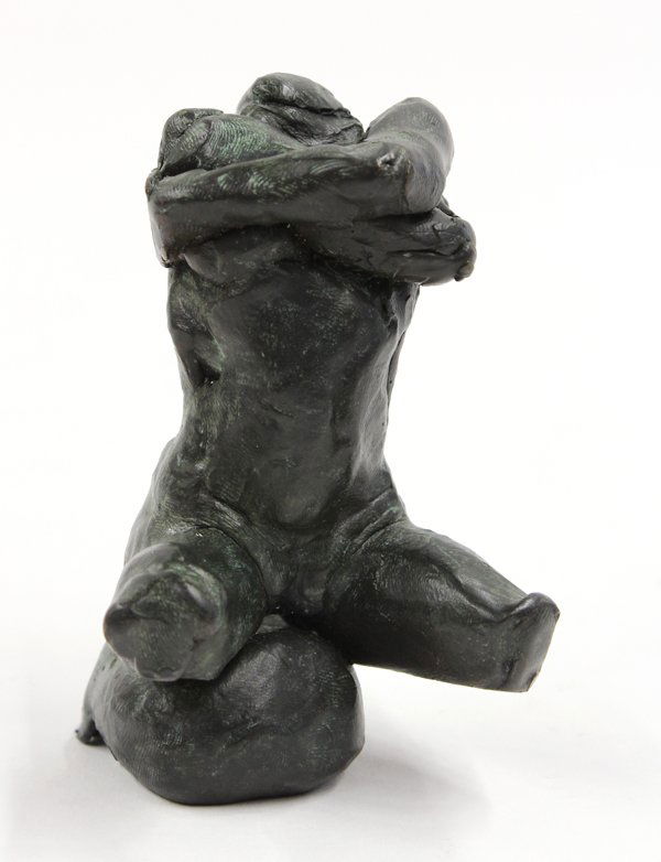 Bronze, Robert Graham: Bronze sculpture, Embrace, 2008, Robert Graham (American, 1938-2008), signed and dated in pen ''R Graham 1.31.08'', inscribed ''FDR Patsy'' underneath base, measures overall: 4''h x 3''w x 2''d