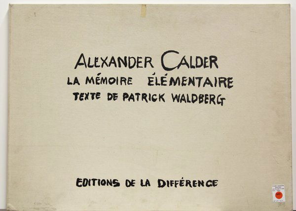 Portfolio, Alexander Calder, Memoire Elementaire: Partial portfolio of three color lithographs on Arches paper, Compositions, from ''La Mémoire Elémentaire,'' 1978, by Alexander Calder (American, 1898-1976), each pencil signed ''Calder,'' each penc