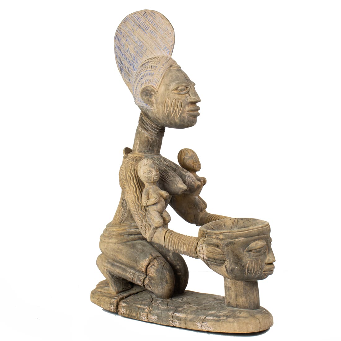 Yoruba people kneeling female figure: Yoruba people kneeling female figure, Nigeria, 20th century, 25.5"h. Provenance: Estate of Joanna Barnes and Jack Warner (Santa Barbara, California)