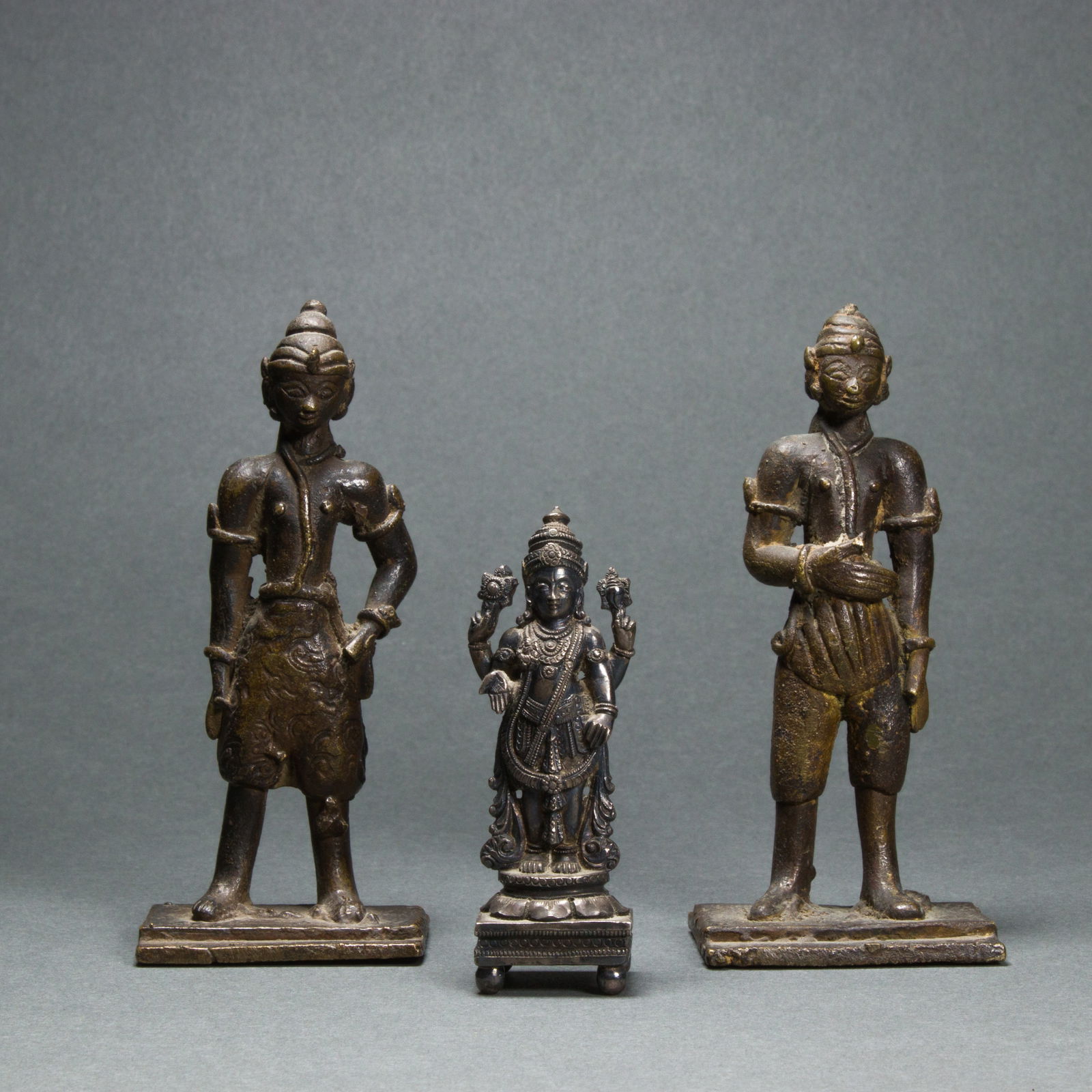 Three South Asian metal Hindu figures (1 of 1)