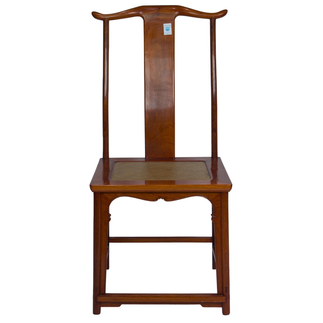 Chinese hardwood yoke-back side chair (1 of 2)