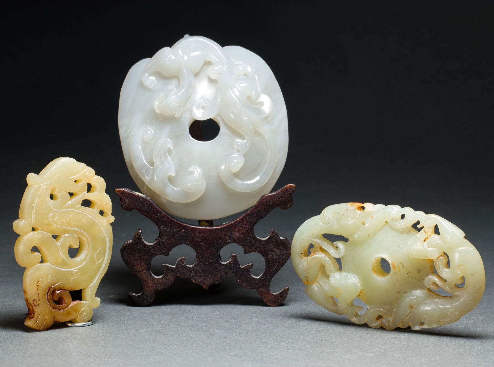 Three Chinese archaistic hardstone carvings (1 of 1)