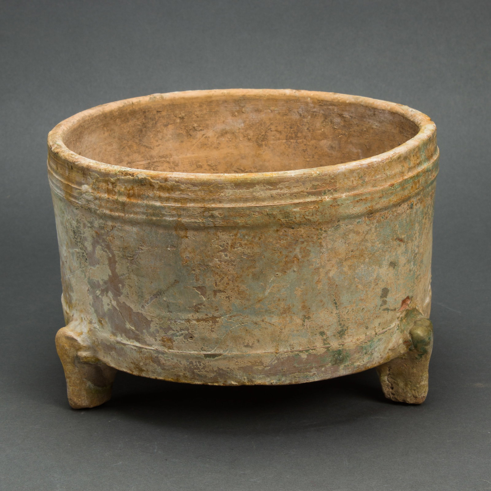 Chinese Han dynasty lead glazed tripod vessel (1 of 1)