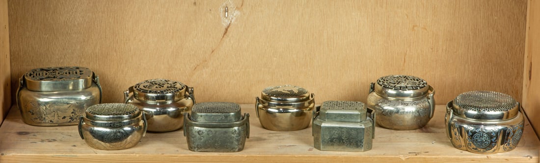 (lot of 8) Chinese brass hand warmers (1 of 1)