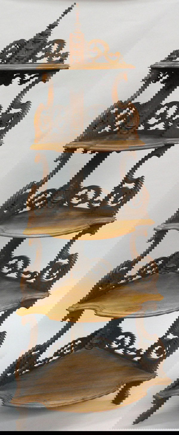 2484 Victorian 5 Tier Whatnot Shelf