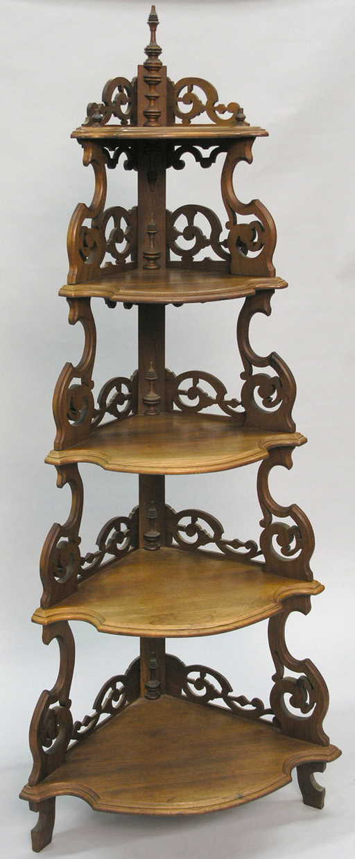 2484 Victorian 5 Tier Whatnot Shelf