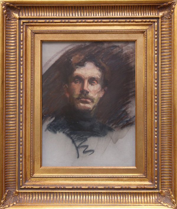 Pastel, Portrait of Gentleman: Framed pastel, Portrait of a Gentleman, Continental School (19th/20th century), unsigned, overall: 25.5''h x 21.75''w