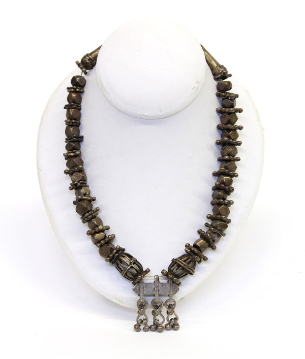 North African tribal jewelry: Middle Eastern tribal style necklace Provenance: Estate of Rebecca and Seymour Fromer (founder of the Judah Magnes Museum, Berkeley, CA)