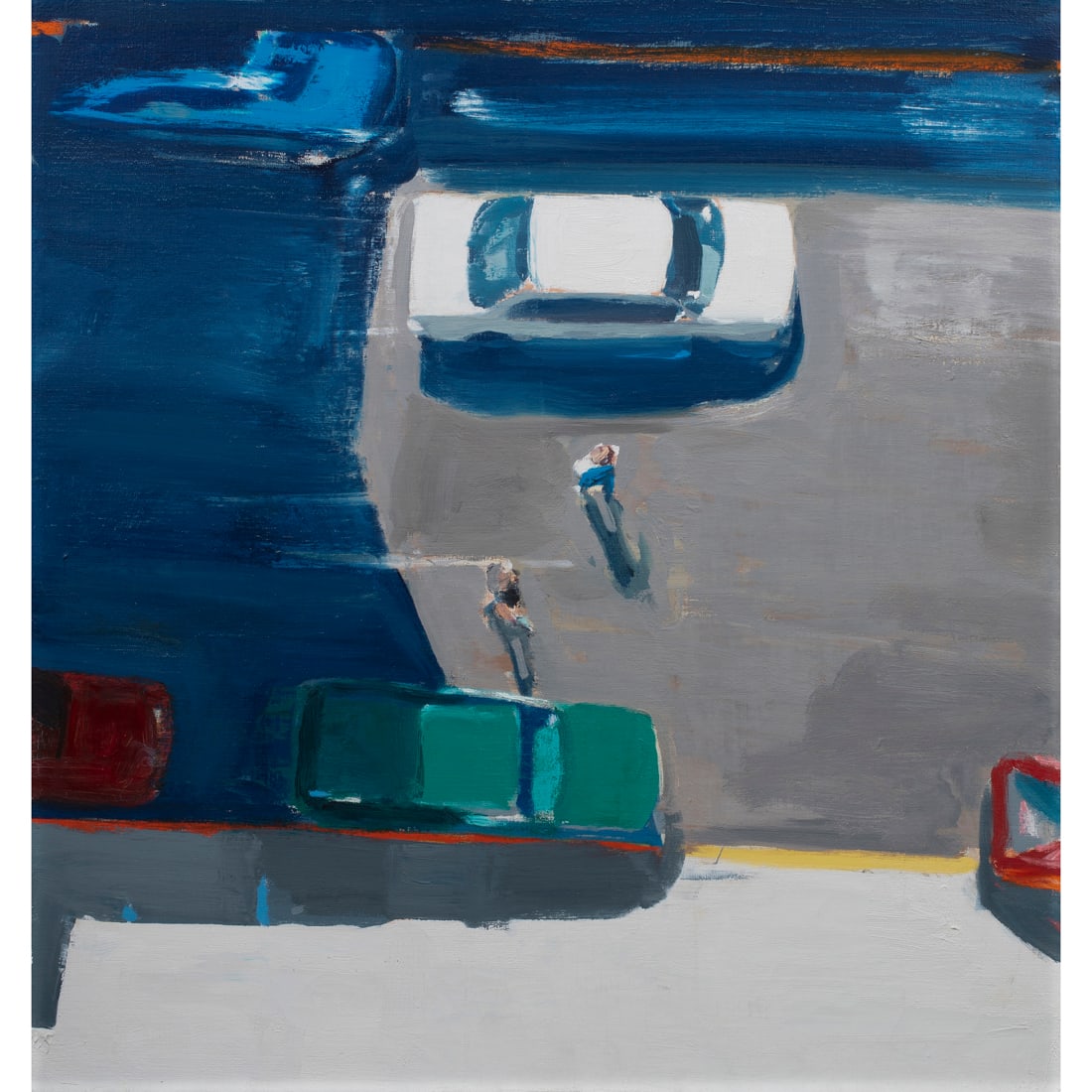 Painting, David Kapp: David Kapp (American, b. 1953), "Chelsea," 2000, acrylic on canvas, signed, titled and dated verso, collector's label affixed verso, canvas: 32.5"h x w 30"w, overall (with frame): 33.5"h x 31.5"w