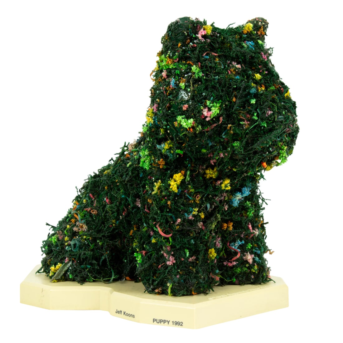 Sculpture, Jeff Koons: Jeff Koons (American, b. 1955), Puppy (Hecho a Mano), 1992, resin, plastic and dried flowers sculpture, artist, title and date stamped on base, base also bears molded copyright of publisher, overall: