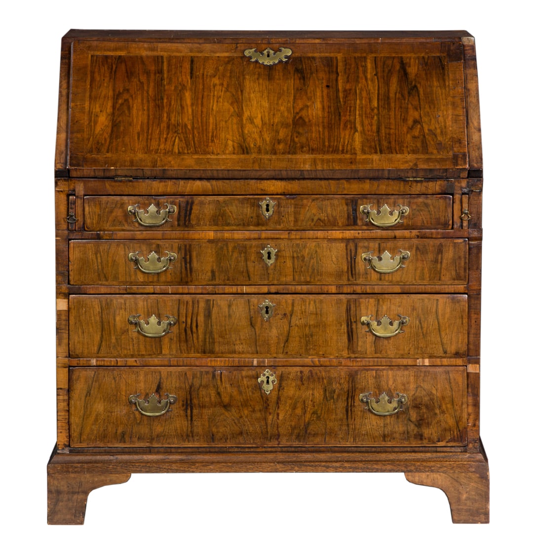 A George II burl walnut slant front desk (1 of 3)