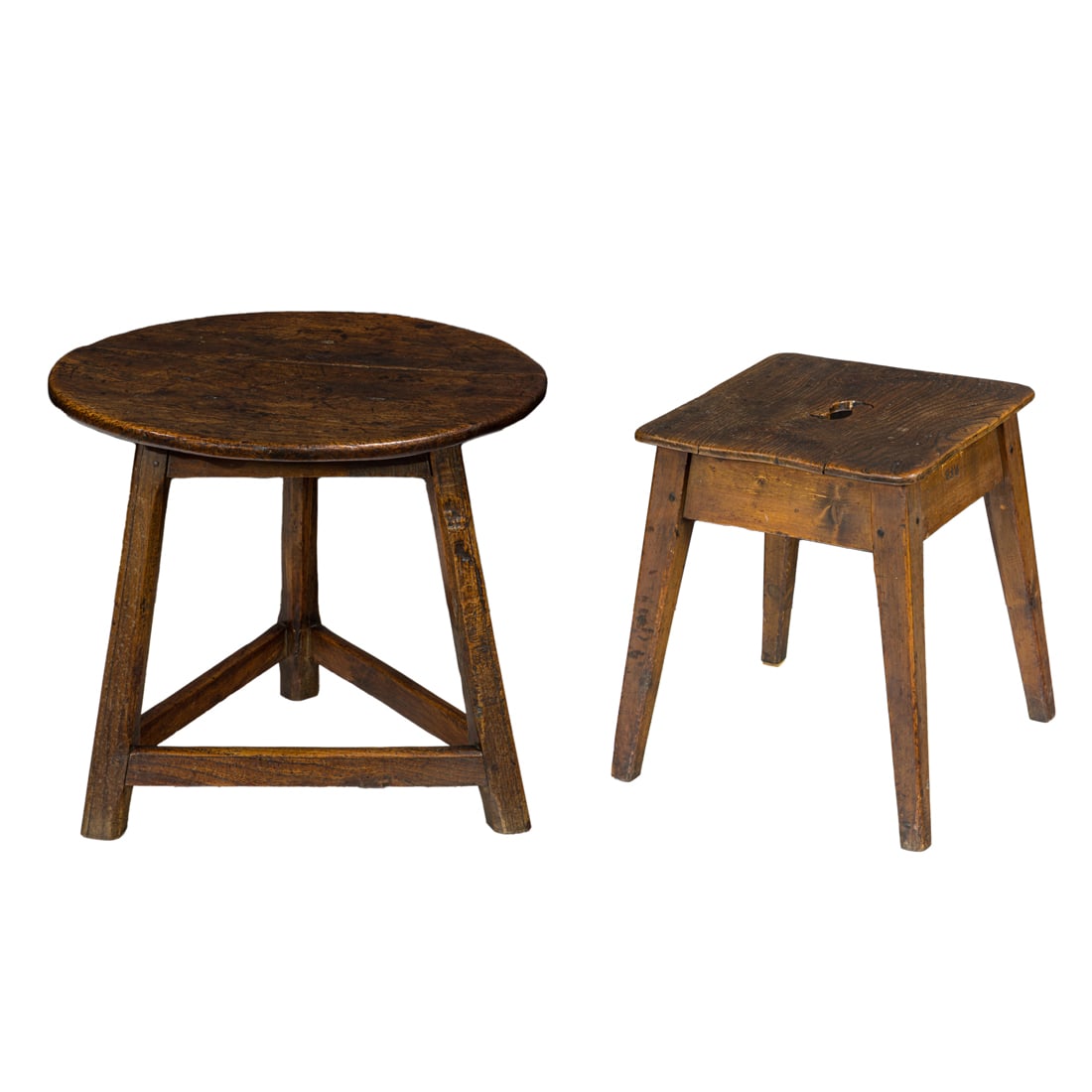 Two primitive wood tables (1 of 5)