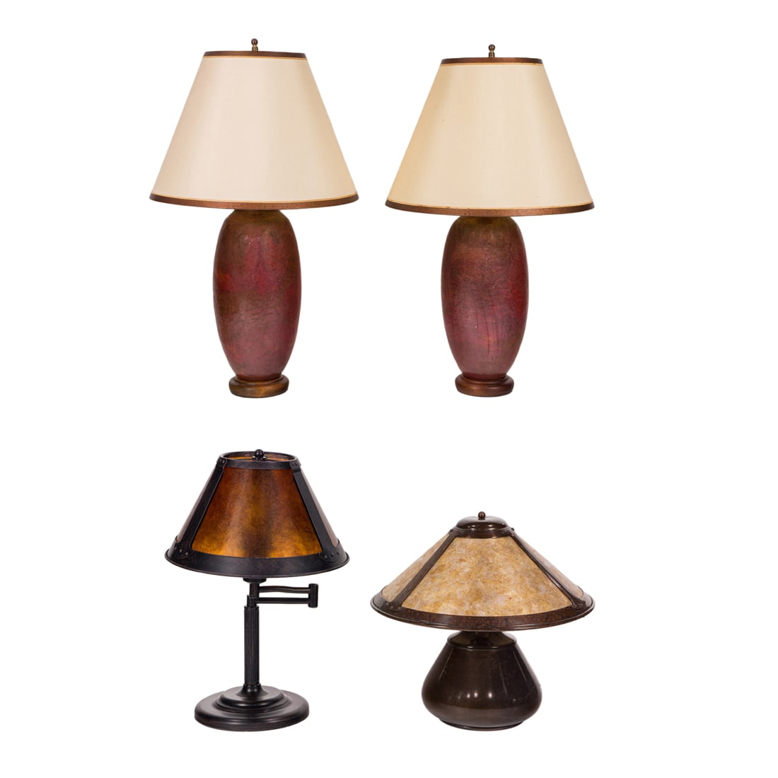 A group of four Arts & Crafts style table lamps (1 of 3)