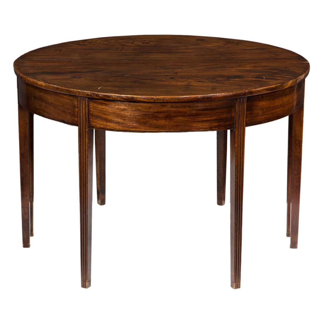 A pair of late Georgian mahogany demilune tables (1 of 3)