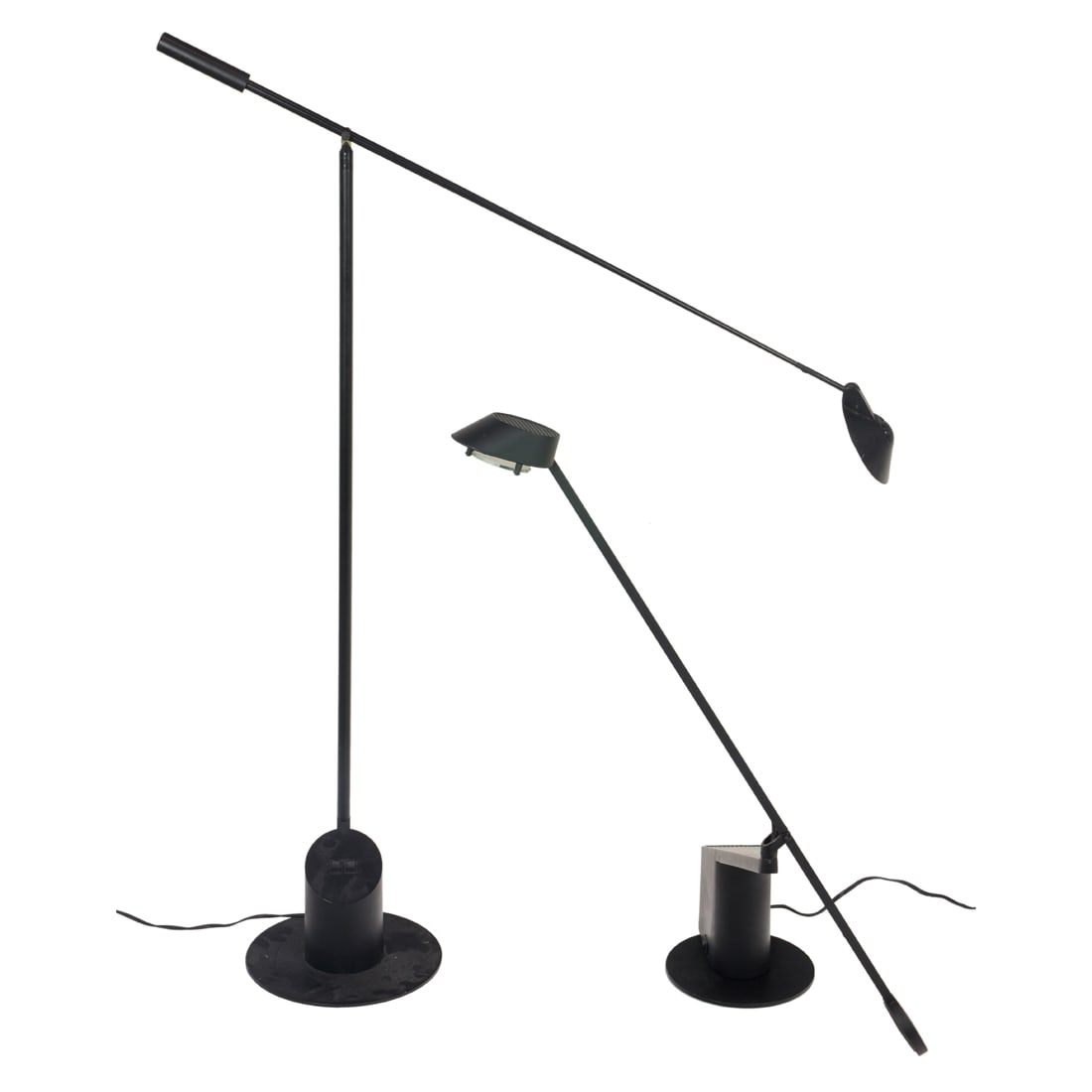 A Robert Sonneman for George Kovacs black cantilever floor lamp and similar lamp (1 of 2)
