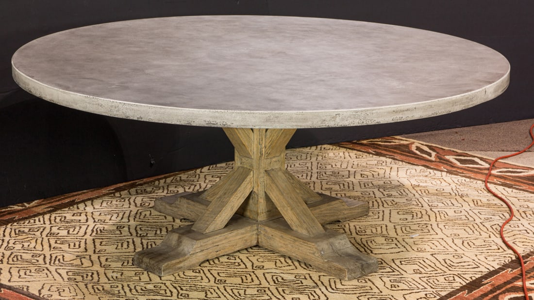 Restoration hardware concrete on sale coffee table