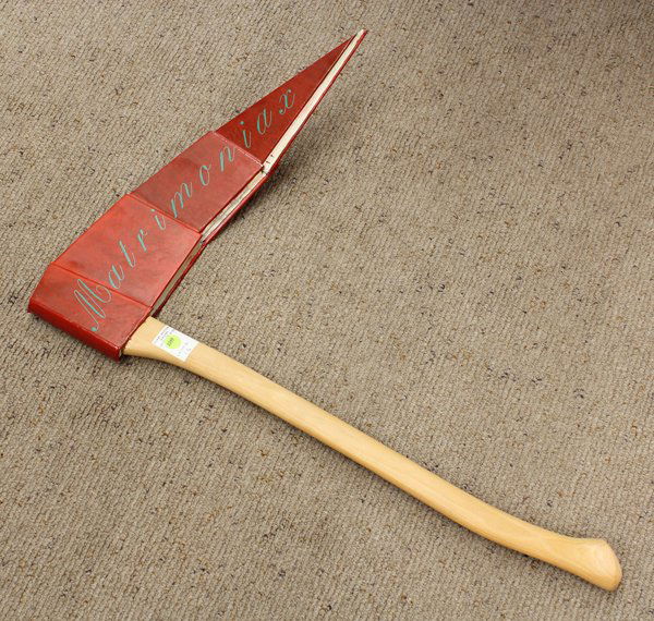 Sculpture, Maria Porges, Matrimoniax: Mixed media wood and paper sculpture, ''Matrimoniax,'' by Maria Porges (American, b. 1954), overall: 29''h x 21''w x 1''d. Note: Artist is represented at John Berggruen Gallery, San Francisco, Califor