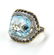 2421: 14K topaz, sapphire and diamond ring