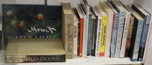 Art Books: (lot of 21) Associated Fine Art books including monographs on Cezanne, Renoir, John Singer Sargent, Winslow Homer, Whistler, Monet, Matisse, Durer, Wassily Kandinsky, etc