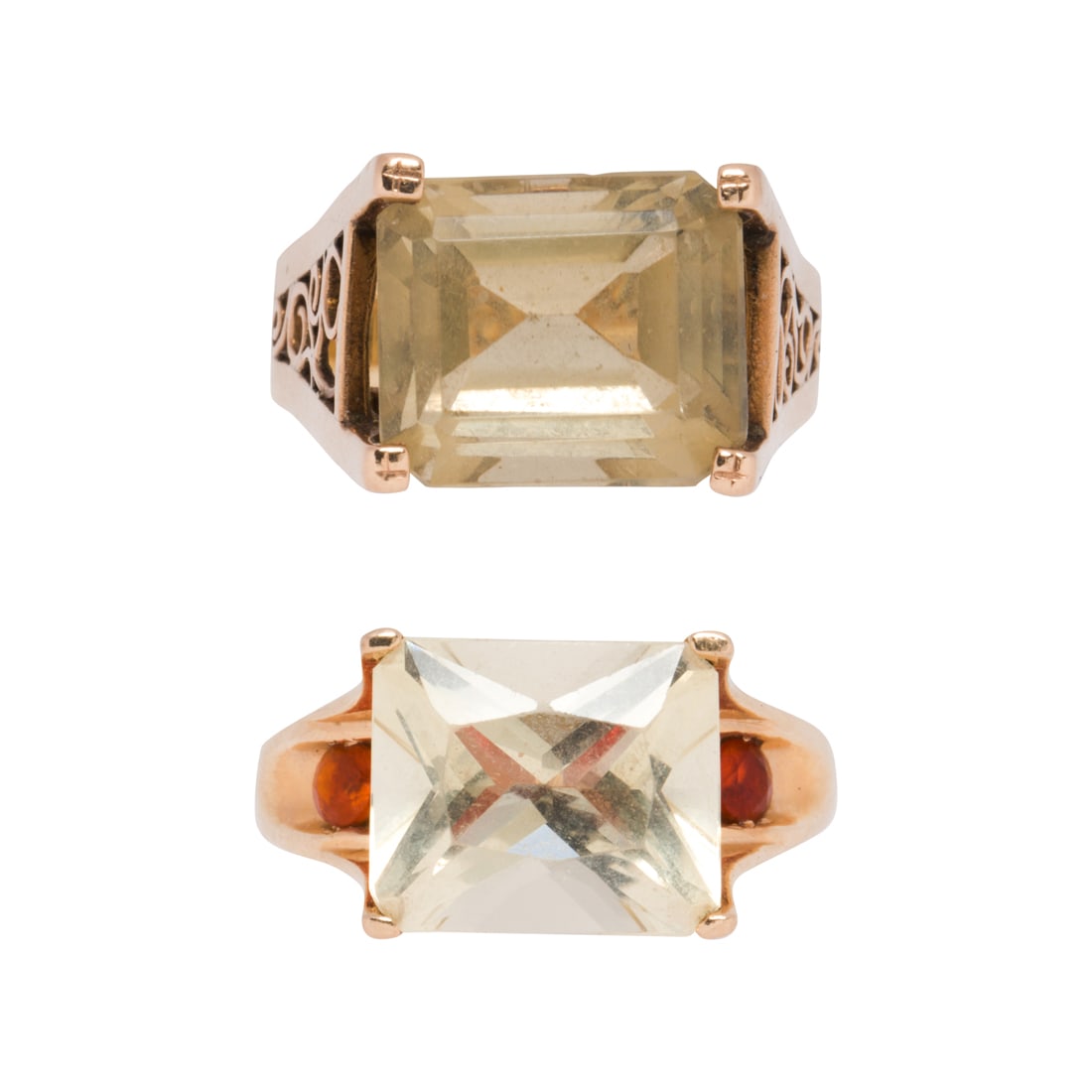 Two gemstone and 14k gold rings (1 of 2)