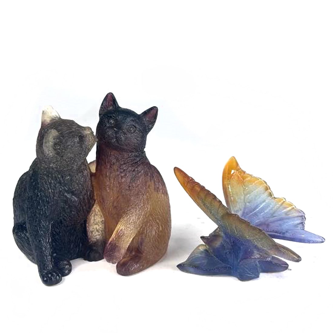 Two Daum pate de verre glass animals (1 of 3)