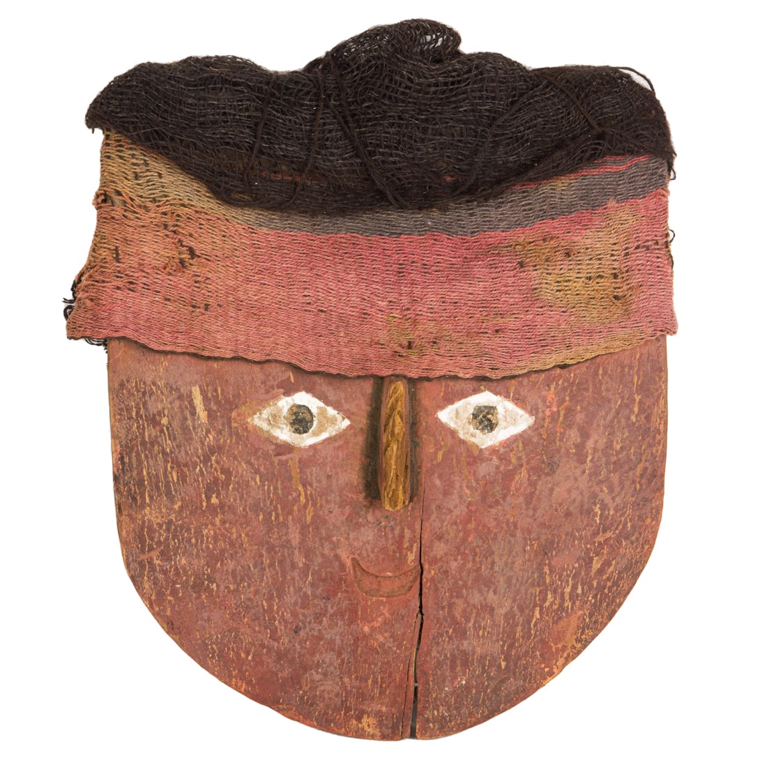 A Peruvian Chimu carved wood mask, possibly from ~1300 AD (1 of 2)
