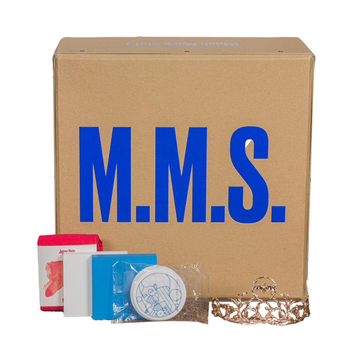 Mixed Media, Various Artists, "Much More Shit #1": Various Artists, "Much More Shit #1," mixed media box by various contemporary artists (including Jenny Holzer, Alexander Tovborg, Alicja Kwade, and more), box: 14"h x 14"w x 6"d