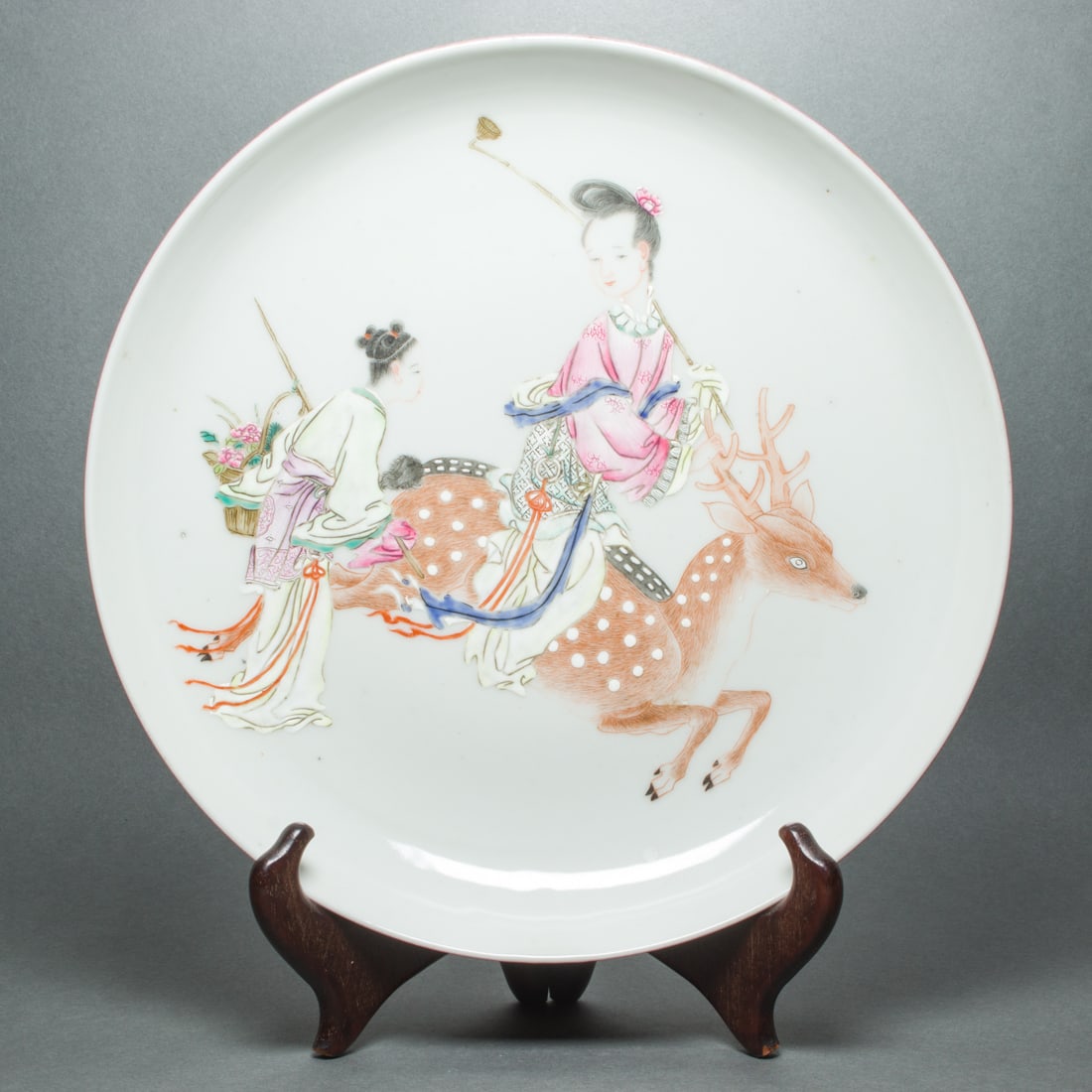 Chinese famille rose saucer dish (1 of 2)