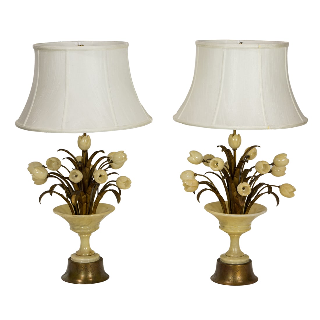 Hollywood Regency style, flower basket table lamps (1 of 2)