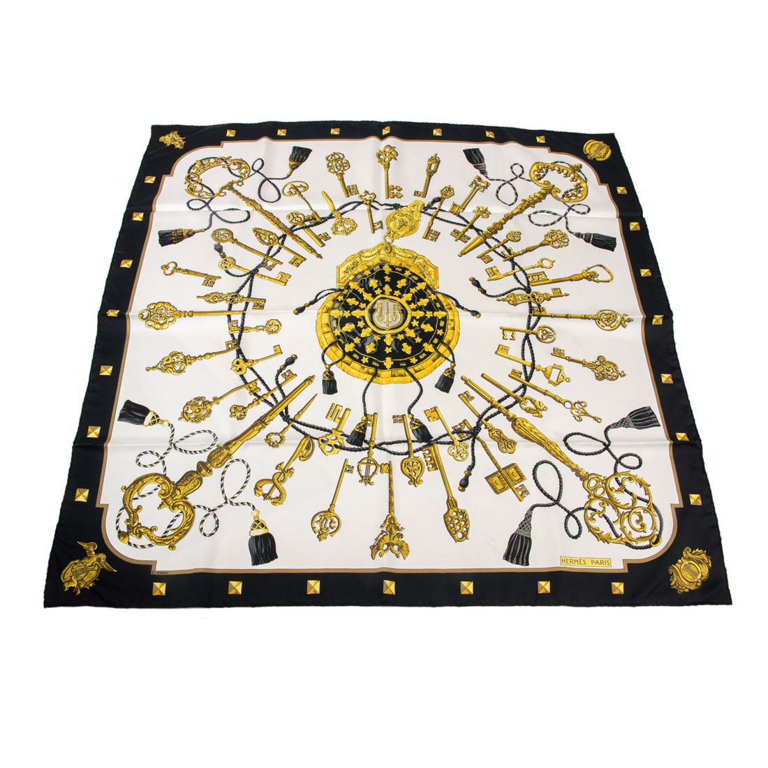 An Hermès Carre Les Clés silk scarf 90 (1 of 4)