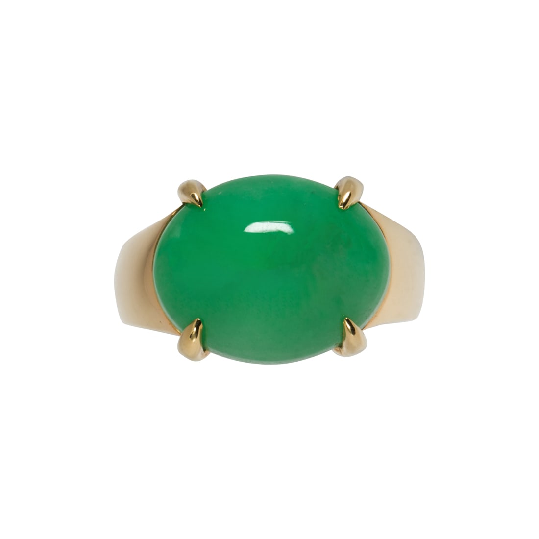 A jade and 18k gold ring, Gumps (1 of 2)