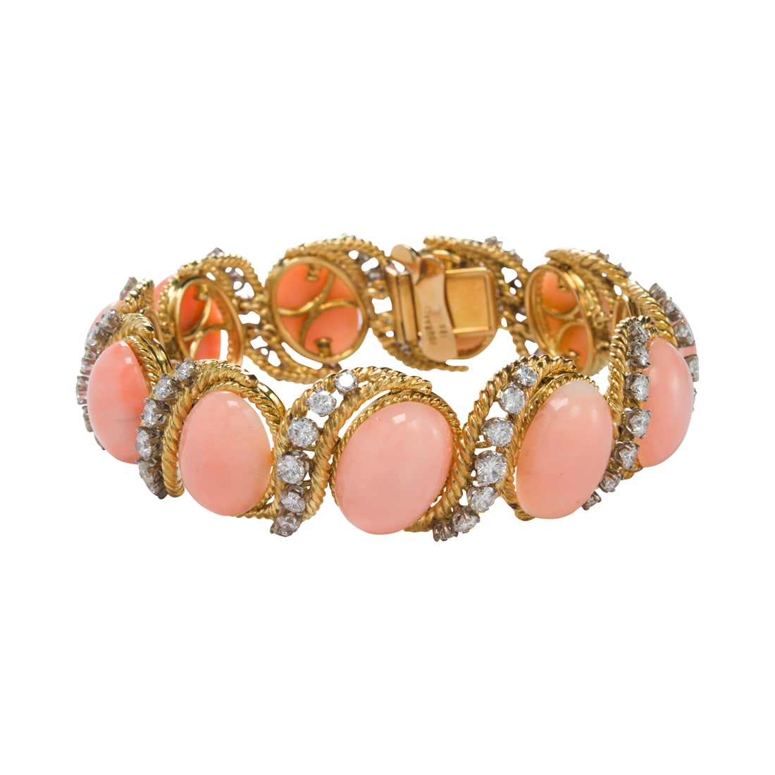 A coral, diamond and 18k gold bi-color jewelry set, Vourakis (1 of 4)