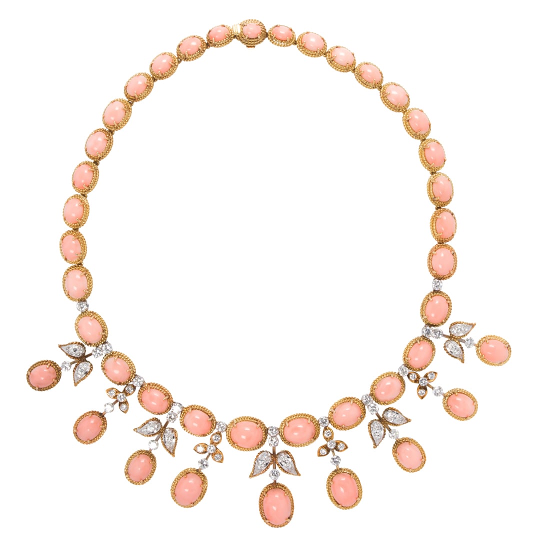 A coral, diamond and 18k bi-color gold necklace, Vourakis (1 of 2)