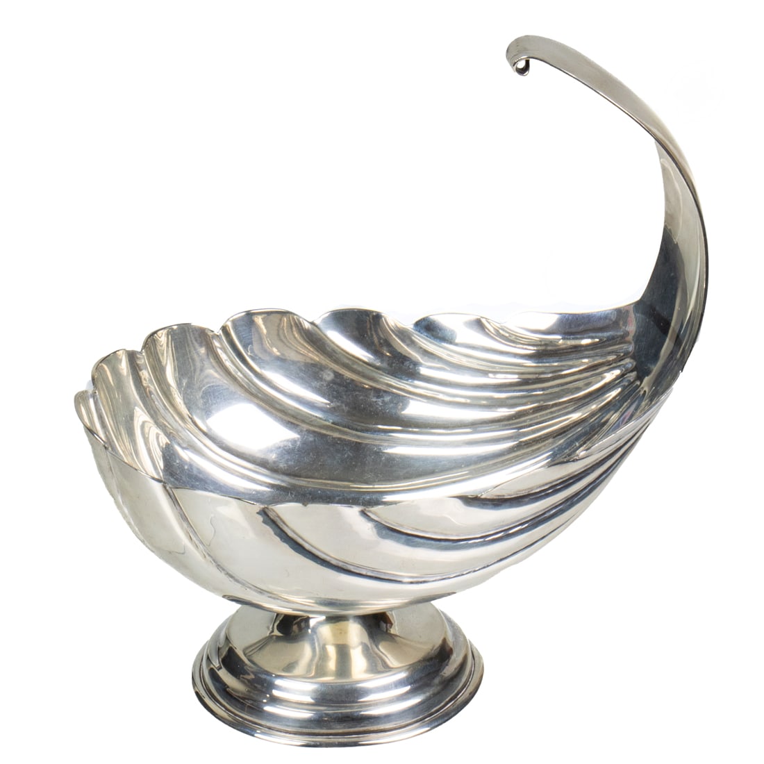 A Mexican Modernist sterling shell form footed bowl (1 of 1)