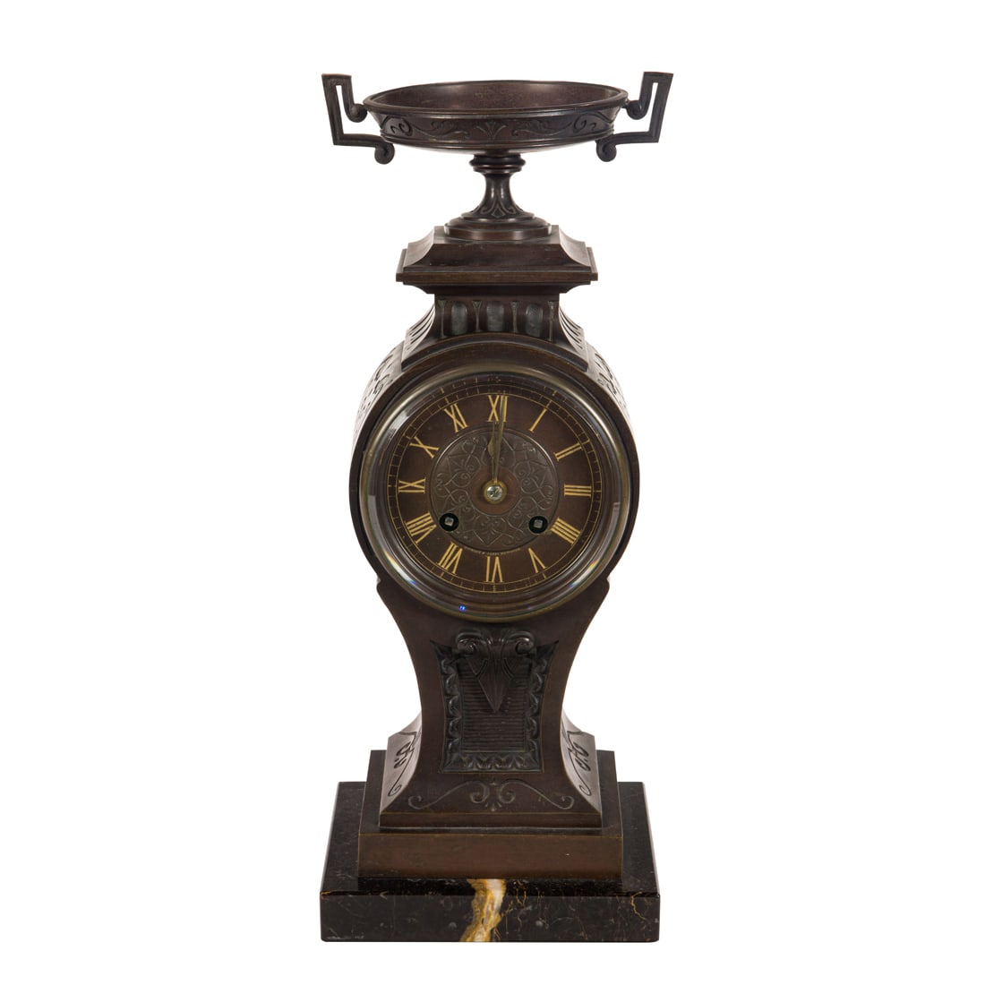 A French patinated bronze clock retailed by Tiffany & Co., second half 19th century (1 of 5)